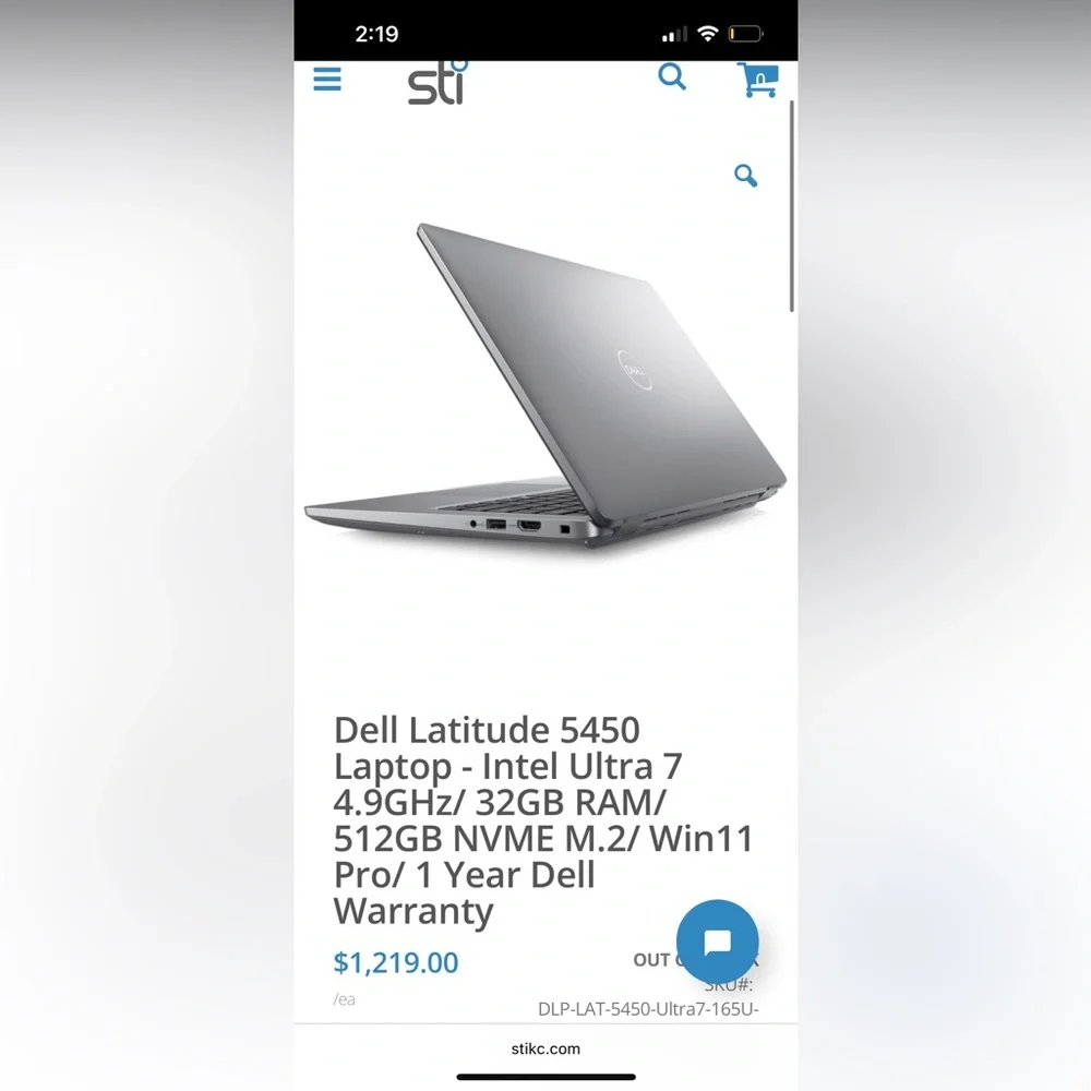 Dell Laptop with Black Finish